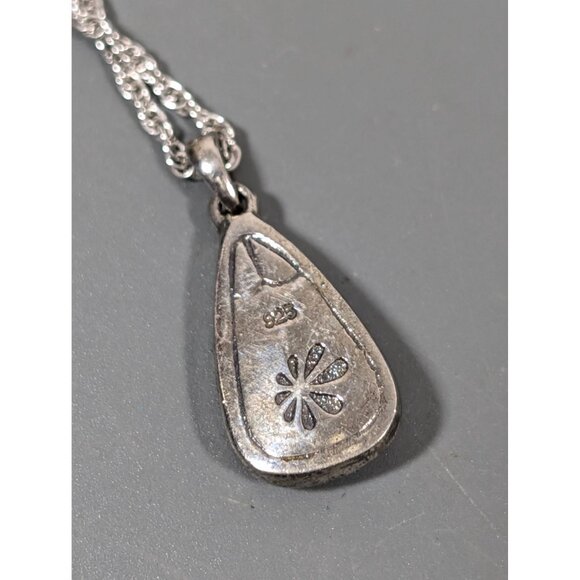 Marahlago Blue Larimar Teardrop Pendant 21" Necklace Sterling Silver 925 - Picture 9 of 10